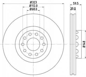 Тормозной диск BEHR-HELLA 8DD 355 127-421 (фото 1)