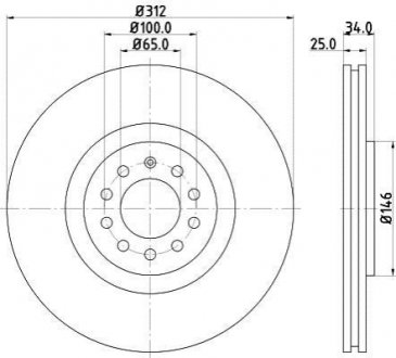 Гальмівний диск BEHR-HELLA 8DD 355 127-441 (фото 1)
