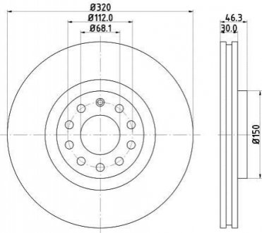 Тормозной диск BEHR-HELLA 8DD 355 127-591