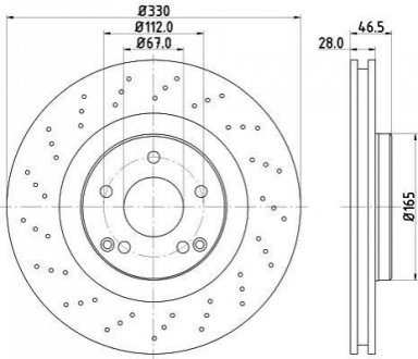 Гальмівний диск BEHR-HELLA 8DD 355 127-911 (фото 1)