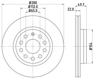 Тормозной диск BEHR-HELLA 8DD 355 127-991