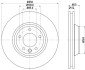 Диск гальмівний PRO High Carbon перед. прав. Audi Q7 3.0TDI/Porsce Cayenne/VW Touareg 3.0TDI-6.0TDI 09.02- BEHR-HELLA 8DD355128071 (фото 1)