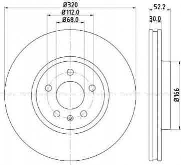 Гальмівні диски передні Audi A4/A5/Q5 2007- (320x30mm) BEHR-HELLA 8DD 355 128-721 (фото 1)