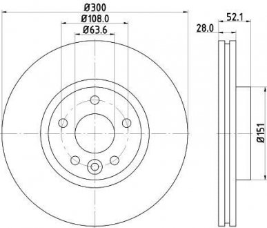 Гальмівний диск BEHR-HELLA 8DD 355 129-161 (фото 1)