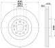 Тормозной диск BEHR-HELLA 8DD 355 129-351 (фото 1)