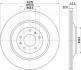 Тормозной диск зад. A8/Phaeton/Coninental 02- 3.0-6.0 (НС PRO) - (4E0615601L / 4E0615601G / 3D0615601E) BEHR-HELLA 8DD355129-801 (фото 1)