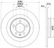 Диск гальмівний з покриттям PRO; задн. / Volvo XC 40 2017> BEHR-HELLA 8DD355132121 (фото 4)