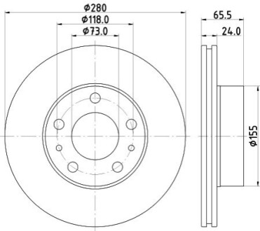 Диск гальмівний BEHR-HELLA 8DD355132141