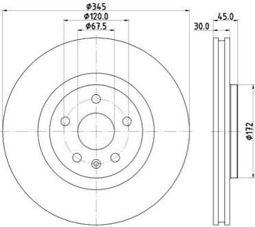 Диск гальмівний BEHR-HELLA 8DD355132621