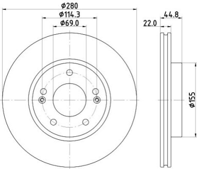 Диск гальмівний BEHR-HELLA 8DD355132641