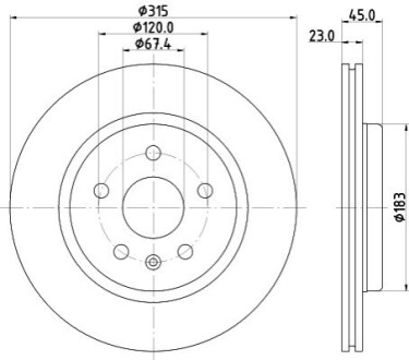 Диск гальмівний BEHR-HELLA 8DD355132751