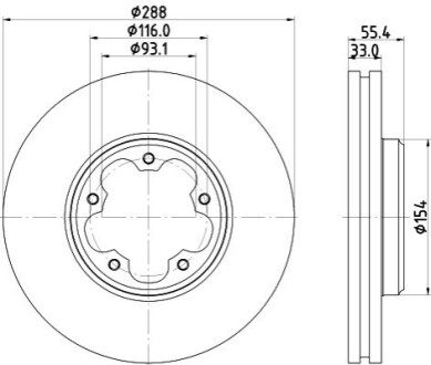 Tarcza ham. malow. przód FORD BEHR-HELLA 8DD355133161