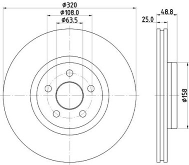 Диск гальмівний BEHR-HELLA 8DD355133561