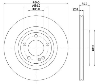 Диск гальмівний BEHR-HELLA 8DD355135171