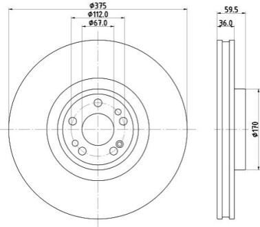 Диск гальмівний BEHR-HELLA 8DD355135201