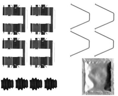 Комплект приладдя, гальмівний супорт 8DZ BEHR-HELLA 8DZ355205781