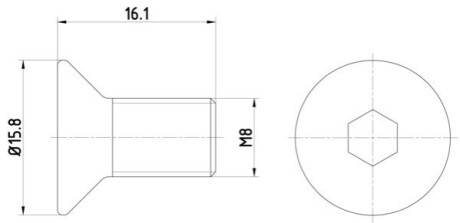 Гвинт, гальмівний диск BEHR-HELLA 8DZ355209061