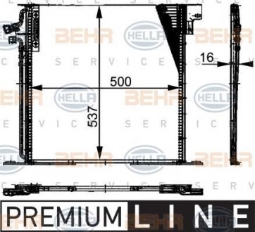 Конденсатор, кондиціонер BEHR-HELLA 8FC 351 037-341