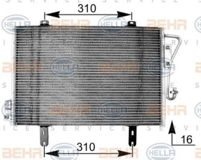 Радиатор кондиционера в сборе BEHR-HELLA 8FC 351 038-591 (фото 1)