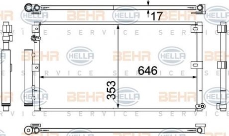 Конденсер кондиціонера BEHR-HELLA 8FC 351 307-121