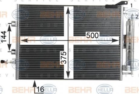 Конденсатор, кондиционер BEHR-HELLA 8FC 351 319-244