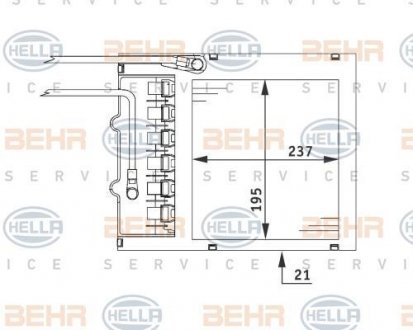 Радіатор пічки BEHR-HELLA 8FH 351 311-151