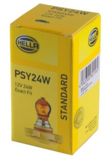 Лампа розжарювання PSY24W 12V 24W PG20/4 жовтий (бурштиновий) BEHR-HELLA 8GA223569031