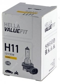 Лампа 12V H11 55W PGJ19-2 VALUEFIT BEHR-HELLA 8GH 242 632-171 (фото 1)