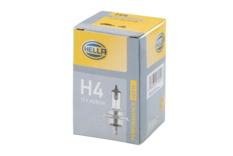 Лампа H4 12V 60/55W P43t +60% BEHR-HELLA 8GJ 223 498-221