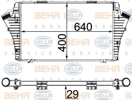 Интеркулер - (6302059 / 51770436 / 13167338) BEHR-HELLA 8ML 376 700-724