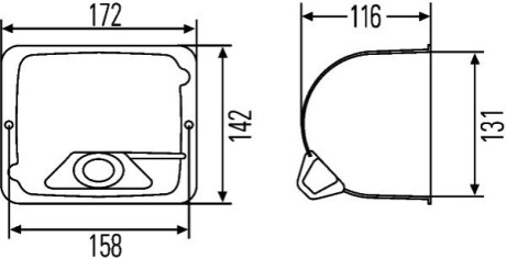 Корпус, основная фара BEHR-HELLA 9BG127426001