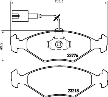 Колодки дискового тормоза BEHR-HELLA T1185