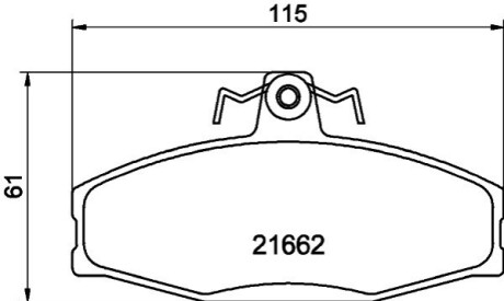 Гальмівні колодки BEHR-HELLA T5054