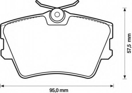 Колодки дискового тормоза Bendix 571875B (фото 1)