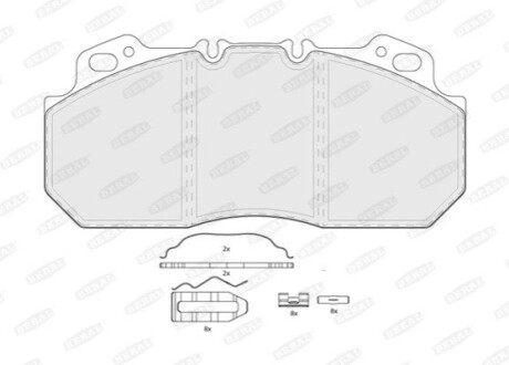 Комплект тормозных колодок, дисковый тормоз BERAL BCV29090TK
