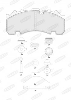 Комплект тормозных колодок, дисковый тормоз BERAL BCV29265TK