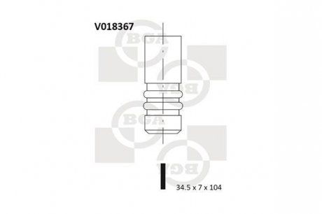 Клапан впускний BGA V018367 (фото 1)