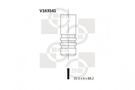Клапан выпускной - (03G109611B) BGA V163541 (фото 1)