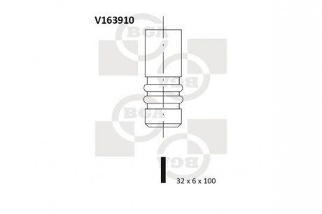 Клапан двигуна BGA V163910