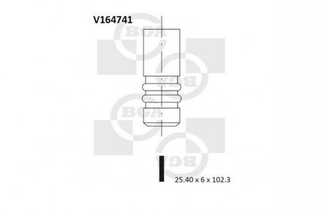 Клапан выпускной BGA V164741 (фото 1)