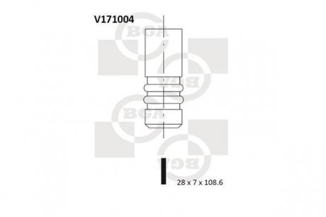 Клапан выпускной - BGA V171004 (фото 1)