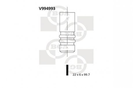 Клапан двигуна BGA V994993 (фото 1)