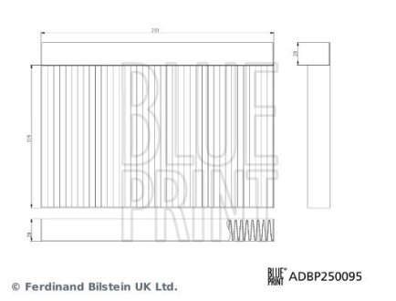 Кабінний фільтр BLUE PRINT ADBP250095