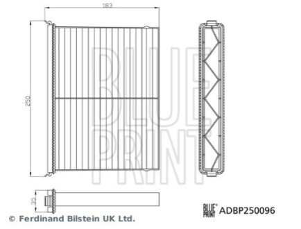 Кабінний фільтр BLUE PRINT ADBP250096