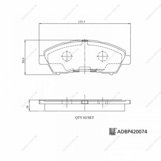 ГАЛЬМІВНІ КОЛОДКИ. MITSUBISHI P./T. CANTER 3.0 13- BLUE PRINT ADBP420074