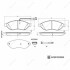 Колодки гальмівні (передні) Citroen Jumper/Fiat Ducato/Peugeot Boxer 06- (Brembo)/(з датчиком) BLUE PRINT ADBP420084 (фото 1)