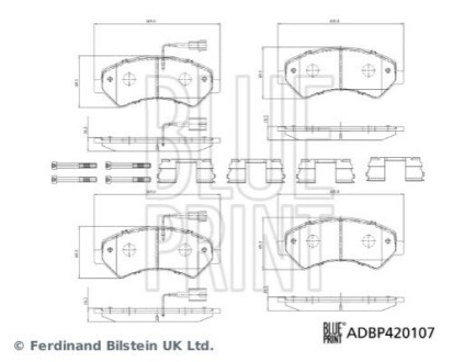 ГАЛЬМІВНІ КОЛОДКИ BLUE PRINT ADBP420107