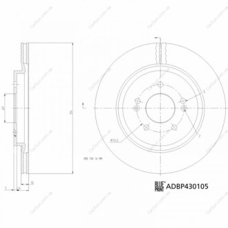 ЗАДНІЙ ГАЛЬМУВАЛЬНИЙ ДИСК 314X18 V BLUE PRINT ADBP430105