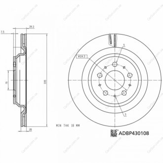 Диск гальмівний (задній) Tesla Model 3 17- BLUE PRINT ADBP430108