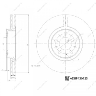 Диск гальмівний (передній) Volvo S60/XC90 01-10 (316x28) BLUE PRINT ADBP430123